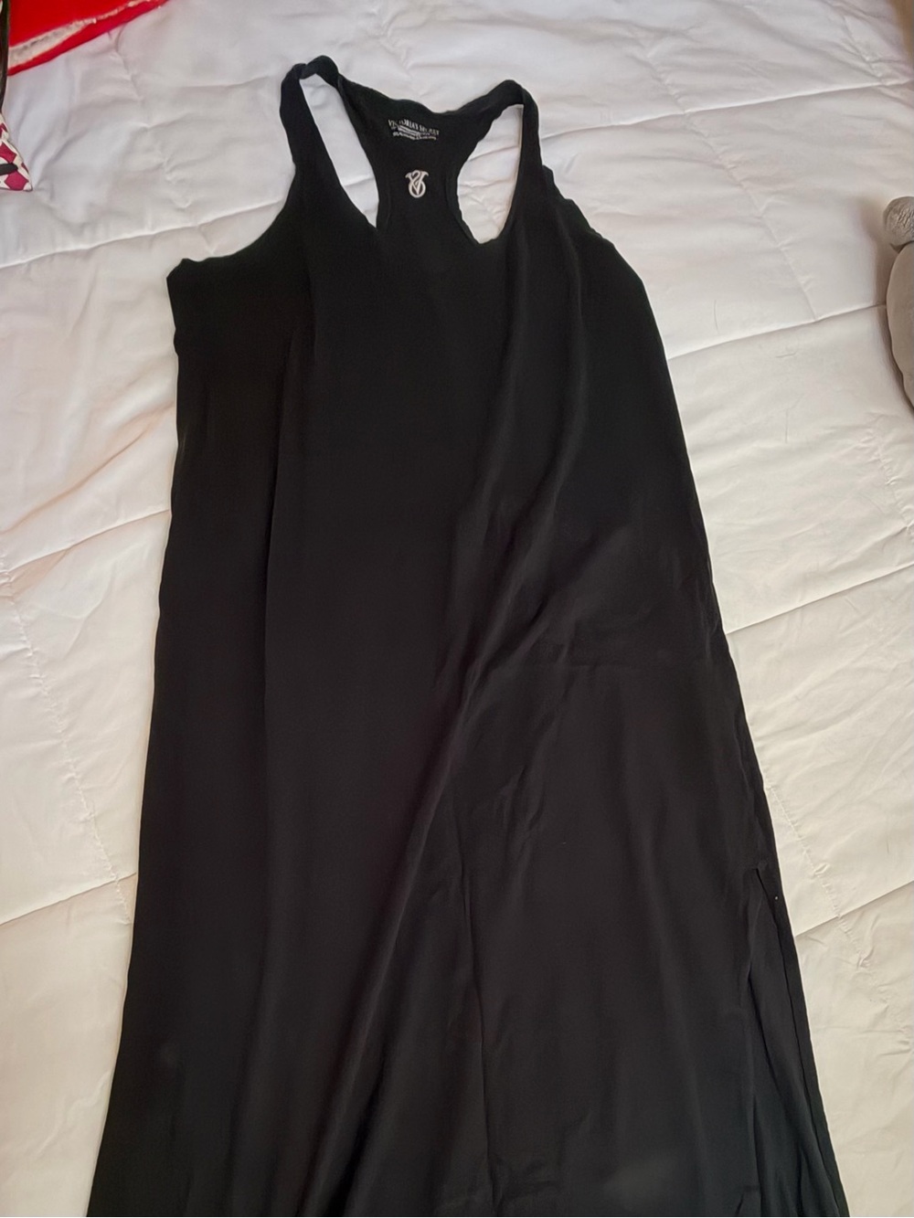 Victoria's Secret Black Racerback Maxi Slip